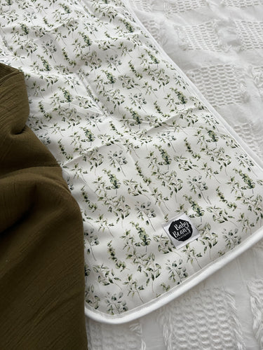 Olive Leaves Pram Liner